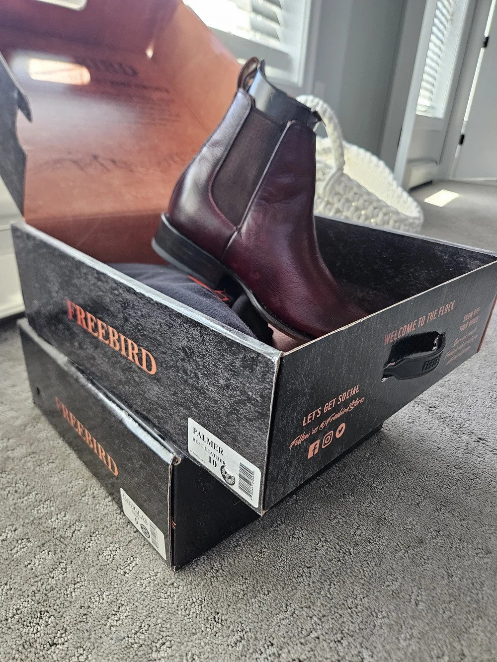 Freebird Palmer Men’s Chelsea Boot — Burgundy - Picture 1 of 3